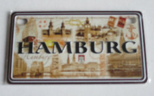 Hamburg " Blechschild " Magnet Kühlschrankmagnet (braun) ca. 10 x 6 cm NEU OVP