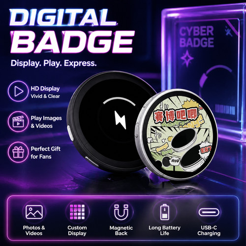 Digitaler badge pin - 1,7, zoll