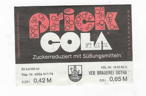 Ddr etikett veb brauerei gotha - ddr,