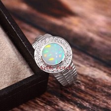 Natürlich Feuer Opal & Cz Mit