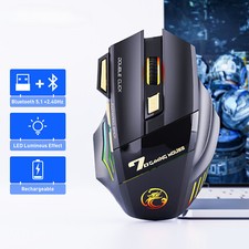 2.4G Wireless Silent Charging RGB Mouse Bluetooth No Dual Button Gaming Mouse