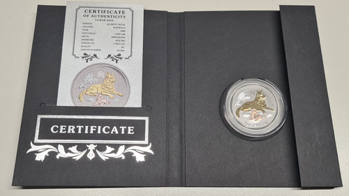 1oz silber lunar dog - silber, quartet