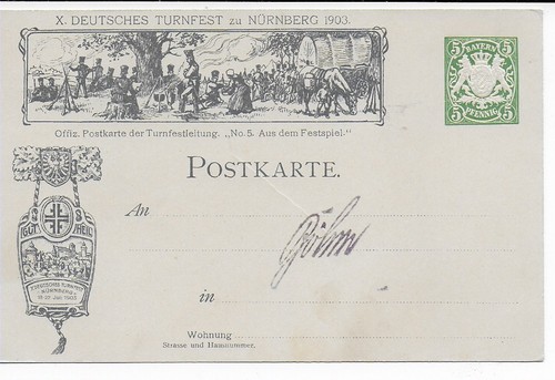 Ganzsache aus dem - festzug,