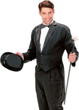 WIDMANN XL Schwarz gefütterter Frack Herrenkostüm Gr. XL