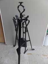 Kaminbesteck aus Schmiedeeisen für Kamin und Kachelofen, 3 tlg.