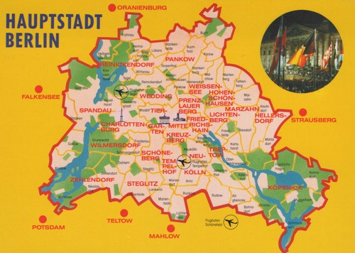 Alte postkarte hauptstadt - alte,