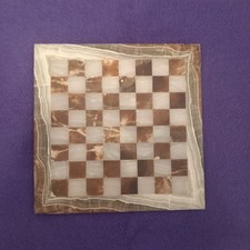 Schachbrett aus Marmor und Onyx, 40 cm
