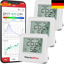Bluetooth Hygrometer mit Smiley-Indikator | 80m Reichweite