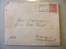 Brief - 17.11.1890 - Mit Inhalt und Prägekarte - Sandersleben