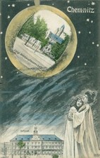 Ansichtskarte Chemnitz 1907 Kreishauptmannschaft Rathaus Sterne  (Nr.812)