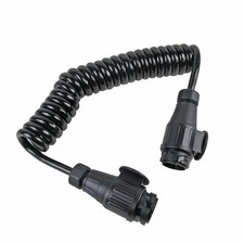 Spiralkabel 12 V, beidseitig mit 13-pol. Stecker 8polig belegt