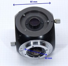 Carl Zeiss West Mikroskop Tubuszwischenstück Diskussionswürfel Diskussionstubus