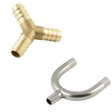 T-Y-Kreuz-Schlauchverbinder Messing Edelstahl Verteiler Druckluft Wasser Öl