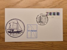 Postkarte mit Schiffsstempel