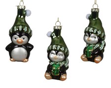 Christbaumschmuck Pinguin Glas