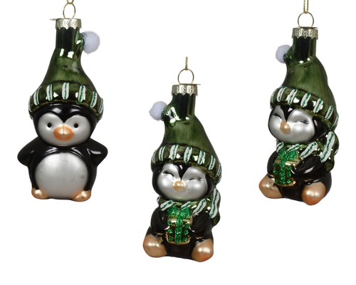 Christbaumschmuck pinguin glas - christbaumschmuck,