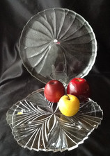 WMF Glas Galerie Servierplatte &  Kristall Käse Tortenplatte mit Griffen Ø 33