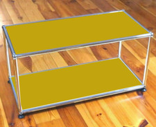* Orig. USM Haller Lowboard TV Bank Sideboard Goldgelb * Regal * Nivellierfüße *
