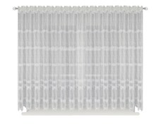 LB-100wb Fertiggardine aus Voile Weiß Schöne Fenstergardine 150x400 cm Gardine 