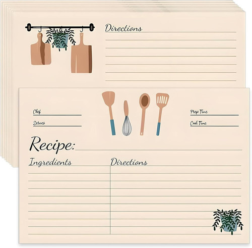 Rezeptkarten set blätter - rezeptkarten,