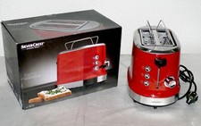 SC STD950A1 KAT Designer Toaster Doppelschlitz 950W 6 Stufen Brotaufsatz Red Ede