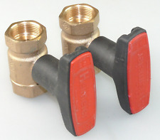 2x HEIMEIER GLOBO H KUGELHAHN 1" ZOLL DN 25 HEIZUNG KUGELVENTIL 0600-04.000