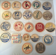 Konvolut von 22 Bierdeckeln