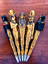 Kleopatra Kugelschreiber Satz  Pharao ägyptisch Mumie Skulptur 5 Stück