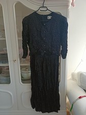 80er Jahre Damen Kleid Vintage Gr. 46 Made In Usa Periwinkle