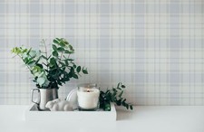 Vliestapete cremeweiß blau - vliestapete,