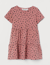 H&M Kleid Stufenkleid Kurzarm