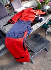 Segeloverall - Segeljacke TENSON - ROT - Größe 52/54 mit mit Kappe