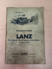 Lanz Ölbad Schlepperbinder Ersatzteilliste MK10