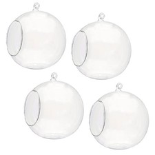 4 Glaskugeln mit Öffnung zum