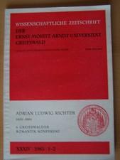Wissenschaftliche Zeitschrift Universität Greifswald Adrian Ludwig Richter