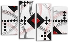 Abstraktes Wandbild Rot