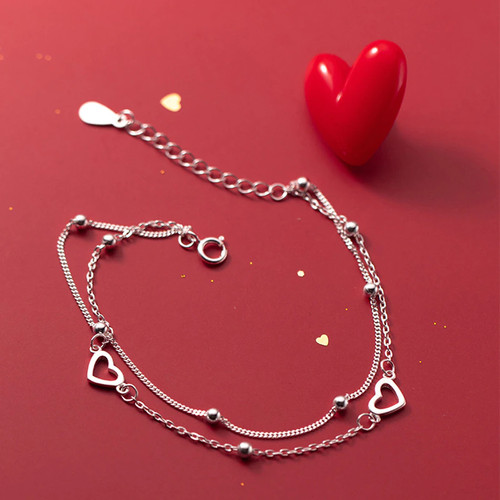 Armband herz kugel - kugel, 925