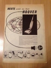 Alte ORIGINAL  REKLAME WERBUNG  1959  HOOVER Staubsauger 
