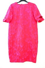 Stefanel Italy Edles Kleid Etuikleid Gr 38 M 40 Baumwolle Elasthan Malve Fest