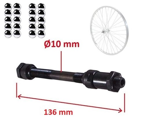 Fahrrad hinterradachse 10mm - hinterradachse,