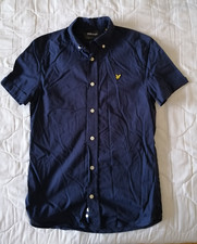 Lyle & Scott Herren Hemd, Gr. S, Blau, Baumwolle, Elasthan