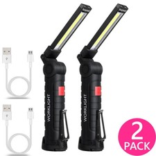 2X COB LED-KFZ Arbeitsleuchte Akku Werkstattlampe Handlampe Mit-Magnet Stablampe