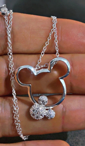 Disney silberfarbene halskette - disney,