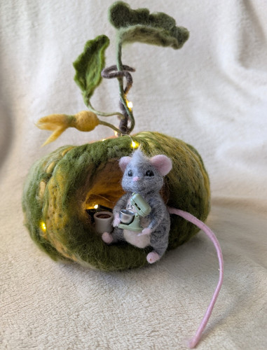Filz dekofigur maus - filz,