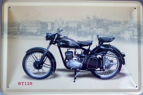 Blechschild motorrad 125 - mz,