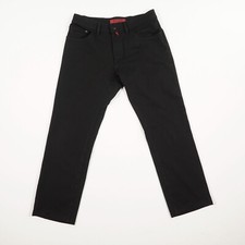 PIERRE CARDIN DEAUVILLE Herren Jeans Hose Gr. W32 / L 32 schwarz 5 Pocket Polyes