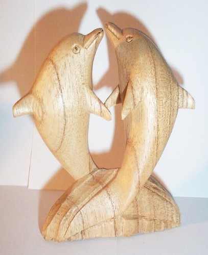 Delphin paar springt holz - delphin-,