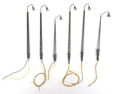 6x Brawa Gittermastleuchten 120-150 mm hoch - ZYAI/6732