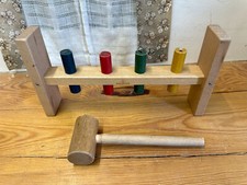 (RB)5025-2401, altes Holz Klopf Spiel, Spielzeug, Deko