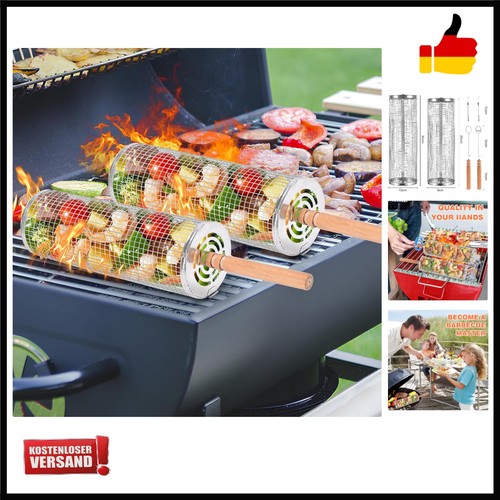 2er pack rollender grillkorb - 2er-pack,